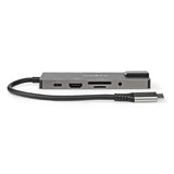USB Dokkoló Állomás | USB 3.2 Gen 1 | USB-C™ Aljzat | HDMI™ Kimenet / RJ45 Aljzat / SD / 2x USB-C™ / 3.5 mm Aljzat / 3x USB-A Aljzat | 5 Gbps | 0.20 m | Kerek | Aranyozott | PVC | Antracit | Doboz