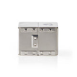 Hálózati csatlakozó | Adapter | Árnyékolt | RJ45 Aljzat | RJ45 Aljzat | Egyenes | Fém | Doboz