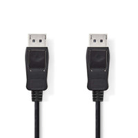 DisplayPort kábel | DisplayPort Dugasz | DisplayPort Dugasz | 4K@60Hz | Nikkelezett | 2.00 m | Kerek | PVC | Fekete | Buborékfólia