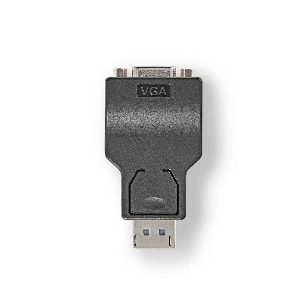 DisplayPort - VGA-adapter | DisplayPort-dugasz - VGA-aljzat | Fekete