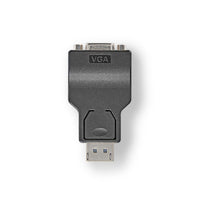 DisplayPort - VGA-adapter | DisplayPort-dugasz - VGA-aljzat | Fekete