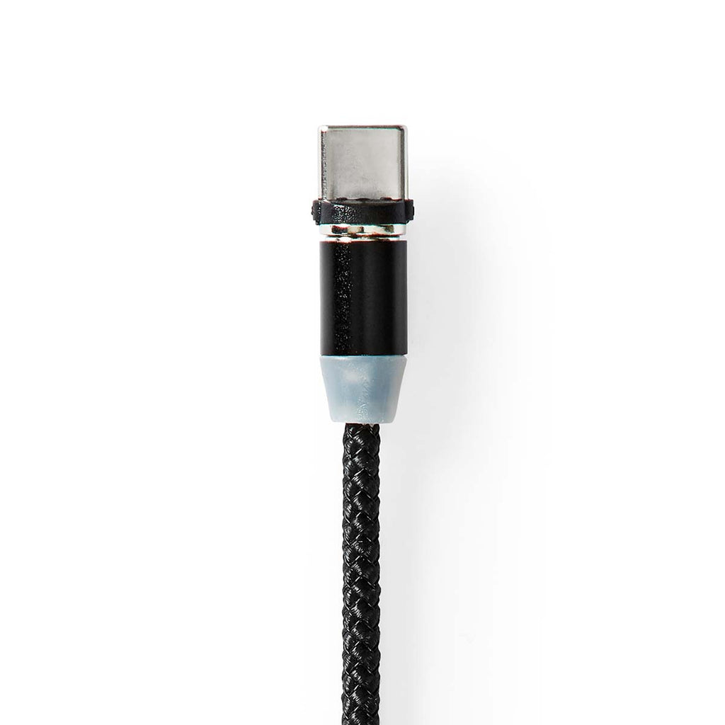 USB kábel | USB 2.0 | USB-A Dugasz | USB Micro-B Dugasz / USB-C™ Dugasz | No Data Transfer | Nikkelezett | 2.00 m | Kerek | Nejlon Tok | Fekete | Doboz