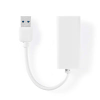 USB-A Adapter | USB 3.2 Gen 1 | USB-A Dugasz | RJ45 Aljzat | 1 Gbps | 0.20 m | Kerek | Nikkelezett | ABS | Fehér | Doboz