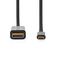USB-C™ Adapter | USB 3.2 Gen 1 | USB-C™ Dugasz | DisplayPort Dugasz | 4K@60Hz | 2.00 m | Kerek | Aranyozott | PVC | Fekete | Doboz