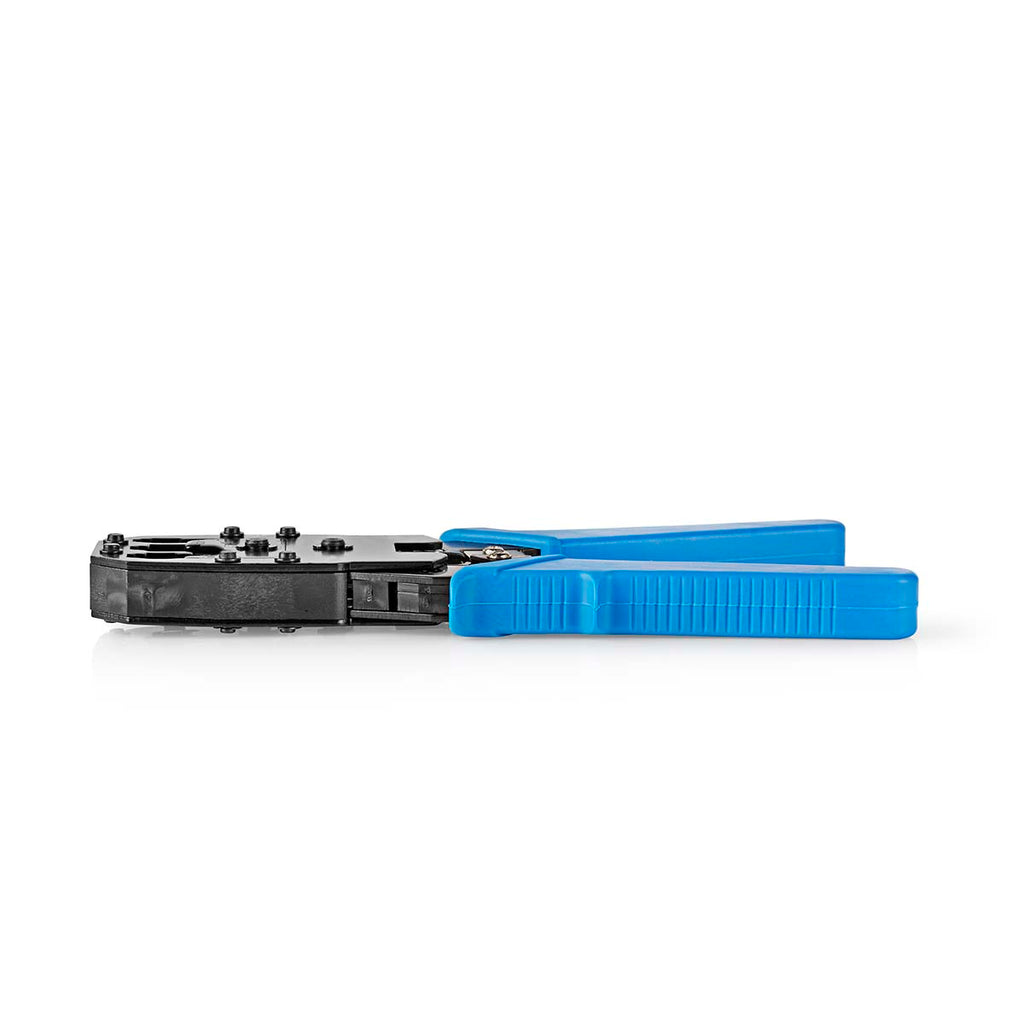 Crimp pliers | CAT5 / CAT5e / CAT6 / CAT6a / RJ10 / RJ11 / RJ45 | Fogó / Lehántás / Szigetelés Eltávolítás | ABS / Acél | Kék-2