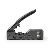 Crimp pliers | CAT5 / CAT5e / CAT6 / CAT6a / CAT7 / RJ12 / RJ45 | Fogó / Lehántás / Szigetelés Eltávolítás | ABS / Acél | Fekete