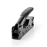 Crimp pliers | CAT5 / CAT5e / CAT6 / CAT6a / CAT7 / RJ12 / RJ45 | Fogó / Lehántás / Szigetelés Eltávolítás | ABS / Acél | Fekete