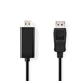 DisplayPort kábel | DisplayPort Dugasz | HDMI™ Csatlakozó | 1080p | Nikkelezett | 2.00 m | Kerek | PVC | Fekete | Label-0