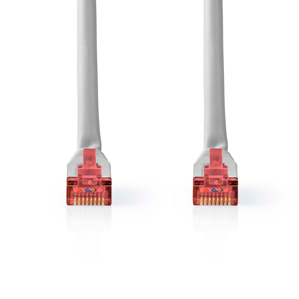 Cat 6 kábel | RJ45 Dugasz | RJ45 Dugasz | SF/UTP | 1.00 m | Kerek | PVC | Szürke | Label-1