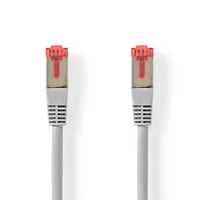 Cat 6 kábel | RJ45 Dugasz | RJ45 Dugasz | SF/UTP | 1.00 m | Kerek | PVC | Szürke | Label-0