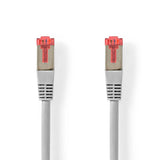 Cat 6 kábel | RJ45 Dugasz | RJ45 Dugasz | SF/UTP | 1.00 m | Kerek | PVC | Szürke | Label-0