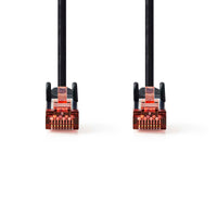 Cat 6 kábel | RJ45 Dugasz | RJ45 Dugasz | S/FTP | 15.0 m | Kerek | LSZH | Fekete | Label-1