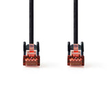 Cat 6 kábel | RJ45 Dugasz | RJ45 Dugasz | S/FTP | 15.0 m | Kerek | LSZH | Fekete | Label-1