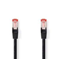 Cat 6 kábel | RJ45 Dugasz | RJ45 Dugasz | S/FTP | 15.0 m | Kerek | LSZH | Fekete | Label-0