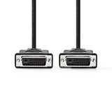 DVI kábel | DVI-D 24+1-Érintkezős Dugasz | DVI-D 24+1-Érintkezős Dugasz | 2560x1600 | Nikkelezett | 2.00 m | PVC | Fekete | Műanyag Zacskó