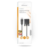DisplayPort kábel | DisplayPort Dugasz | DVI-D 24+1-Érintkezős Dugasz | 1080p | Nikkelezett | 1.00 m | Kerek | PVC | Fekete | Műanyag Zacskó