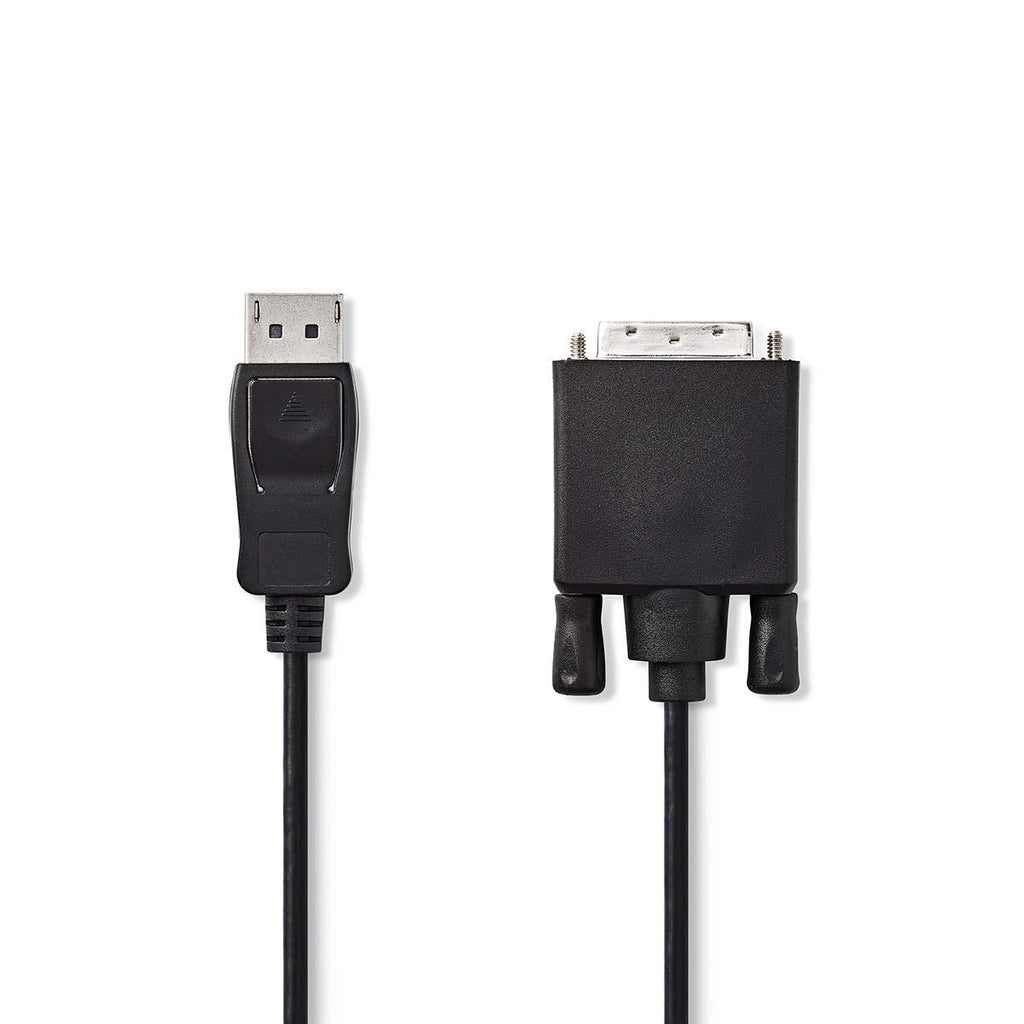 DisplayPort kábel | DisplayPort Dugasz | DVI-D 24+1-Érintkezős Dugasz | 1080p | Nikkelezett | 2.00 m | Kerek | PVC | Fekete | Műanyag Zacskó