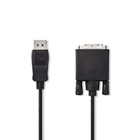 DisplayPort kábel | DisplayPort Dugasz | DVI-D 24+1-Érintkezős Dugasz | 1080p | Nikkelezett | 2.00 m | Kerek | PVC | Fekete | Műanyag Zacskó
