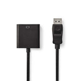 DisplayPort - DVI kábel | DisplayPort-dugasz - DVI-D 24 + 1 Pólusú Aljzat | 0,2 m | Fekete