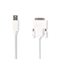 Mini DisplayPort kábel | DisplayPort 1.2 | Mini DisplayPort Dugasz | DVI-D 24+1-Érintkezős Dugasz | 21.6 Gbps | Nikkelezett | 2.00 m | Kerek | PVC | Fehér | Műanyag Zacskó