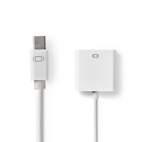 Mini DisplayPort kábel | DisplayPort 1.2 | Mini DisplayPort Dugasz | DVI-I 24+5-Pólusú Aljzat | 21.6 Gbps | Nikkelezett | 0.20 m | Kerek | PVC | Fehér | Műanyag Zacskó