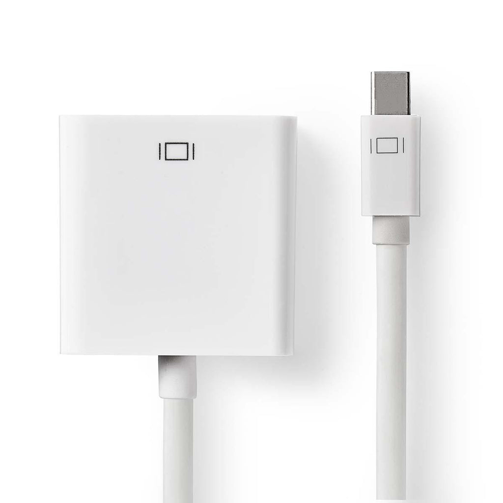 Mini DisplayPort kábel | DisplayPort 1.2 | Mini DisplayPort Dugasz | VGA Aljzat | 21.6 Gbps | Nikkelezett | 0.20 m | Kerek | PVC | Fehér | Műanyag Zacskó