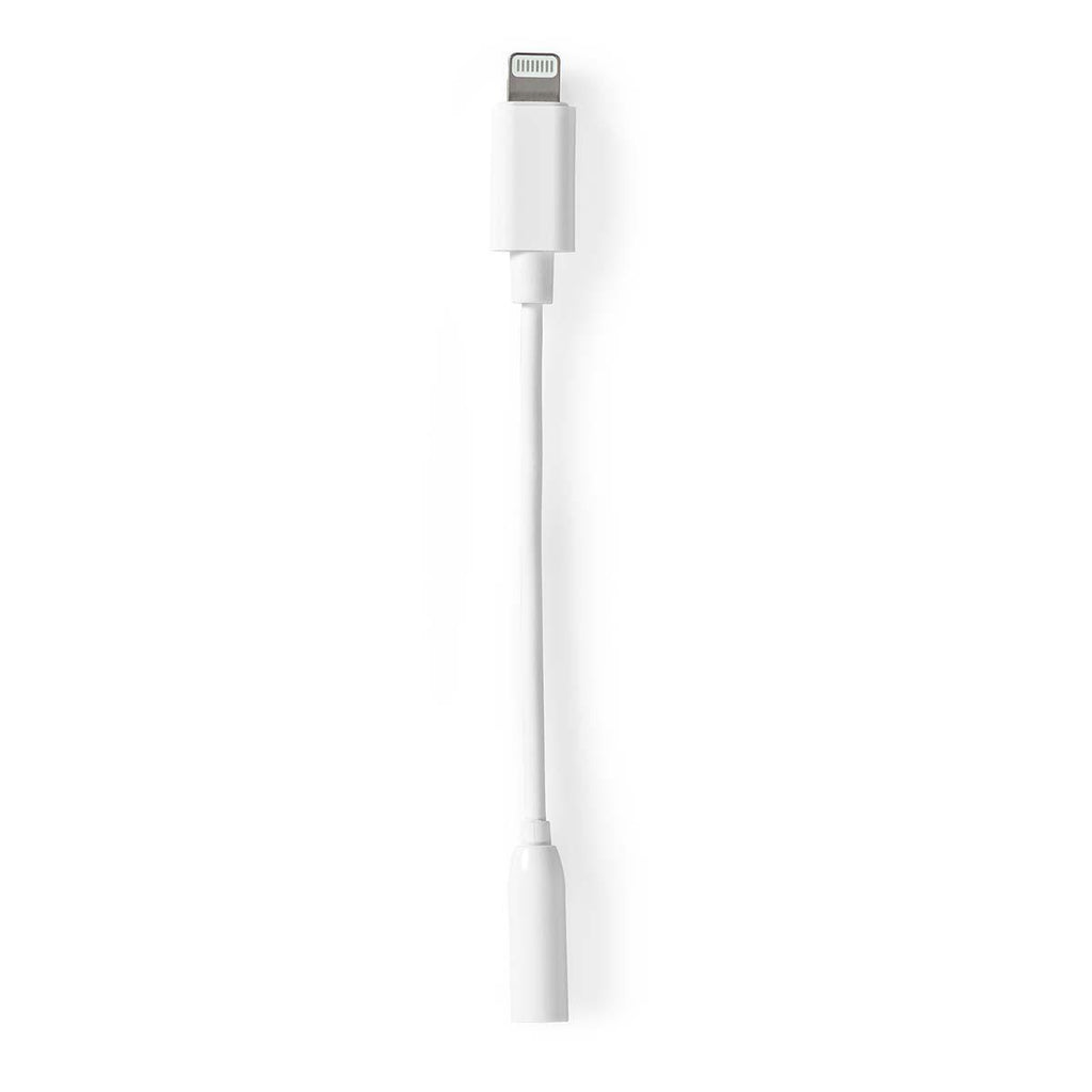 Lightning-Adapter | Apple Lightning, 8 Pólusú | 3.5 mm Aljzat | Nikkelezett | 0.10 m | Kerek | TPE | Boríték