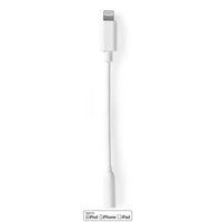 Lightning-Adapter | Apple Lightning, 8 Pólusú | 3.5 mm Aljzat | Nikkelezett | 0.10 m | Kerek | TPE | Boríték