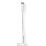 Lightning-Adapter | Apple Lightning, 8 Pólusú | 3.5 mm Aljzat | Nikkelezett | 0.10 m | Kerek | TPE | Boríték