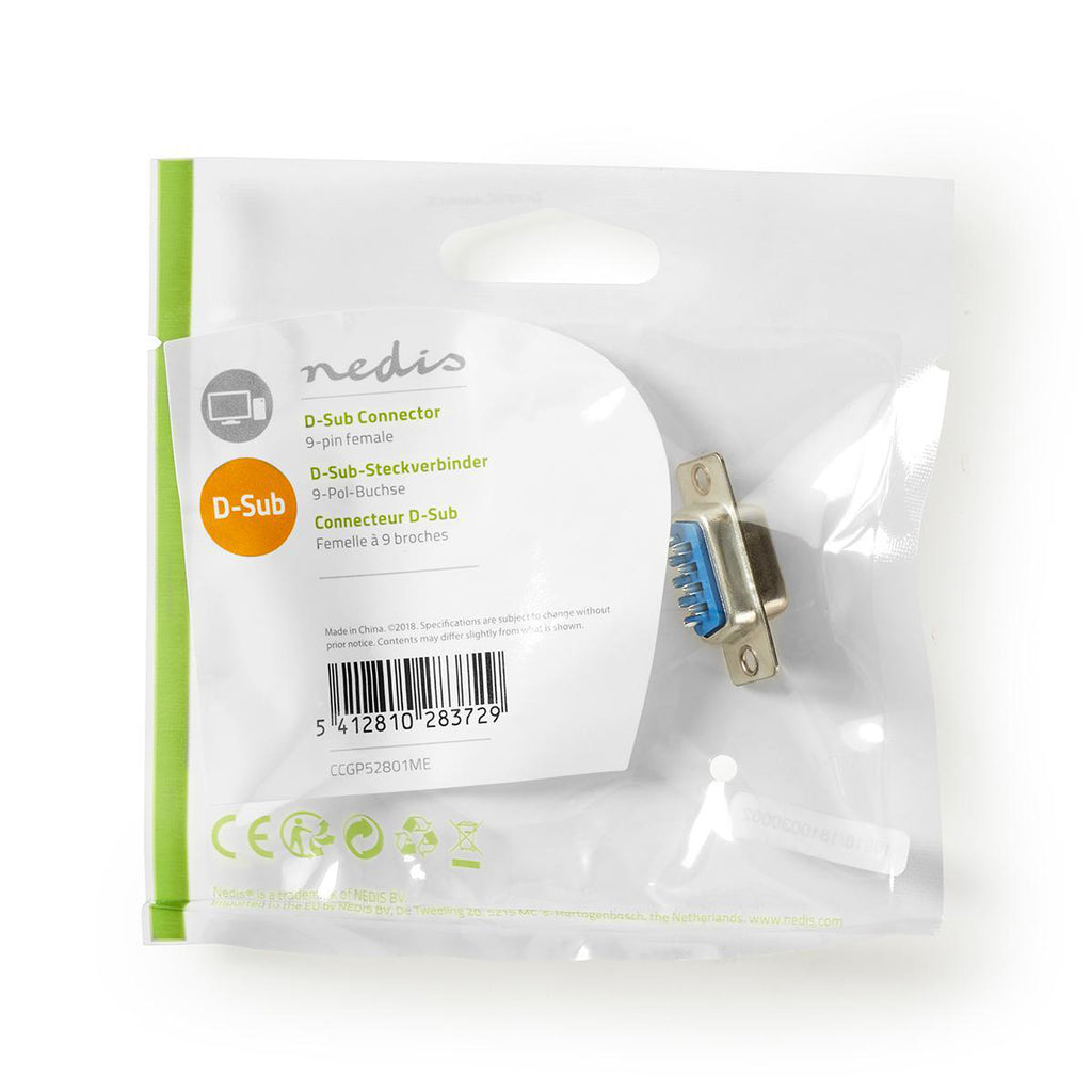 D-Sub Vázra Szerelhető | 9 Tűs D-Sus Aljzat | Fém