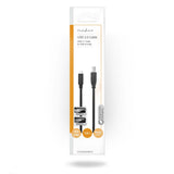 USB kábel | USB 2.0 | USB-C™ Dugasz | USB-B Dugasz | 480 Mbps | OTG | Nikkelezett | 1.00 m | Kerek | PVC | Fekete | Boríték