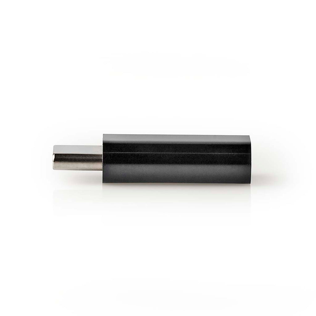 USB-C™ Adapter | USB 2.0 | USB-C™ Dugasz | USB Micro-B Aljzat | 480 Mbps | Nikkelezett | Fekete | Boríték