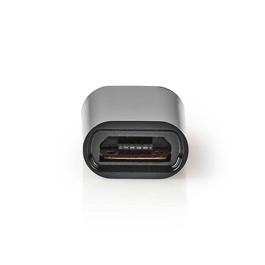 USB-C™ Adapter | USB 2.0 | USB-C™ Dugasz | USB Micro-B Aljzat | 480 Mbps | Nikkelezett | Fekete | Boríték