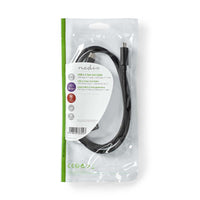 USB kábel | USB 3.2 Gen 2x2 | USB-C™ Dugasz | USB-C™ Dugasz | 20 Gbps | Nikkelezett | 1.00 m | Kerek | PVC | Fekete | Műanyag Zacskó