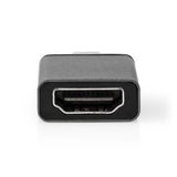 USB adapter | USB 3.2 Gen 1 | USB-C™ Dugasz | HDMI™ Aljzat | Nikkelezett | Fekete / Szürke | Boríték