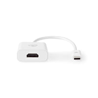 USB-C™ Adapter | USB 3.2 Gen 1 | USB-C™ Dugasz | HDMI™ Aljzat | 4K@30Hz | 0.20 m | Kerek | Nikkelezett | PVC | Fehér | Műanyag Zacskó