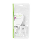 USB-C™ Adapter | USB 3.2 Gen 1 | USB-C™ Dugasz | HDMI™ Aljzat | 4K@30Hz | 0.20 m | Kerek | Nikkelezett | PVC | Fehér | Műanyag Zacskó