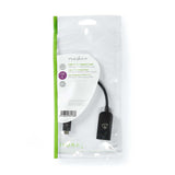 USB-C™ Adapter | USB 3.2 Gen 1 | USB-C™ Dugasz | HDMI™ Aljzat | 4K@60Hz | 0.20 m | Kerek | Nikkelezett | PVC | Fekete | Műanyag Zacskó