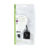 USB adapter | USB 3.2 Gen 1 | USB-C™ Dugasz | VGA Aljzat | 5 Gbps | 0.20 m | Kerek | Nikkelezett | PVC | Fekete | Műanyag Zacskó