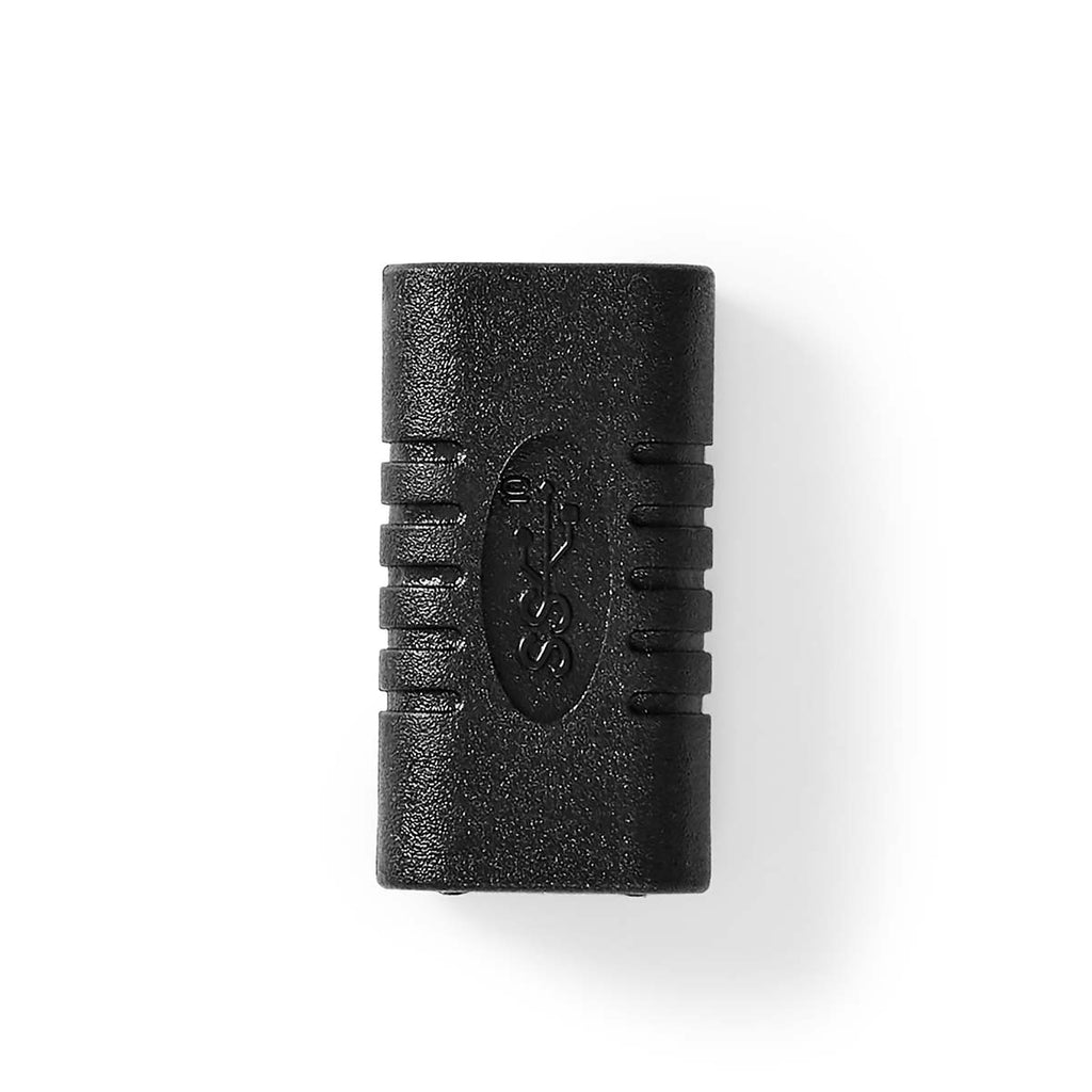 USB-C™ Adapter | USB 3.2 Gen 2 | USB-C™ Aljzat | USB-C™ Aljzat | 4K@60Hz | 10 Gbps | Kerek | Nikkelezett | Fekete | Boríték