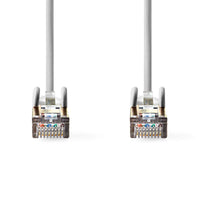 Cat 5e kábel | SF/UTP | RJ45 Dugasz | RJ45 Dugasz | 0.15 m | Kerek | PVC | Szürke | Műanyag Zacskó