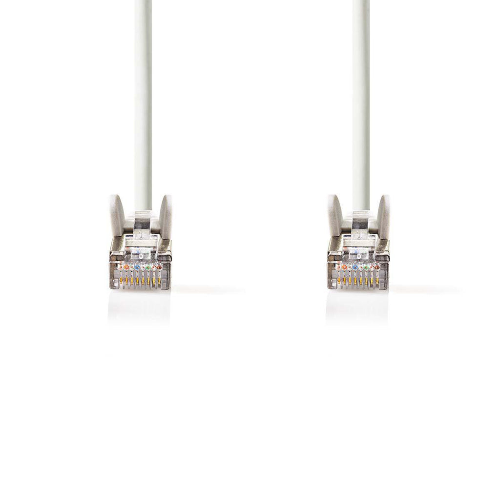 Cat 5e kábel | SF/UTP | RJ45 (8P8C) Dugasz | RJ45 (8P8C) Dugasz | 10.0 m | Kerek | PVC | Fehér | Műanyag Zacskó