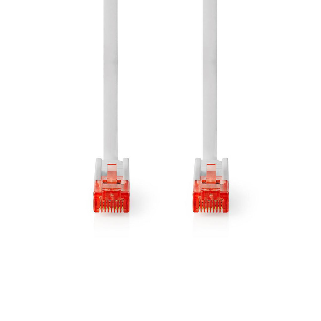 Cat 6 kábel | RJ45 (8P8C) Dugasz | RJ45 (8P8C) Dugasz | UTP | 1.00 m | Kerek | PVC | Fehér | Műanyag Zacskó