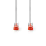Cat 6 kábel | RJ45 (8P8C) Dugasz | RJ45 (8P8C) Dugasz | UTP | 1.00 m | Kerek | PVC | Fehér | Műanyag Zacskó