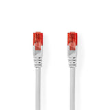 Cat 6 kábel | RJ45 (8P8C) Dugasz | RJ45 (8P8C) Dugasz | UTP | 1.00 m | Kerek | PVC | Fehér | Műanyag Zacskó