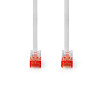 Cat 6 kábel | RJ45 Dugasz | RJ45 Dugasz | U/UTP | 2.00 m | Kerek | PVC | Fehér | Műanyag Zacskó