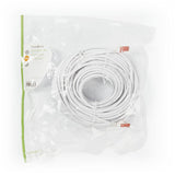 Cat 6 kábel | RJ45 (8P8C) Dugasz | RJ45 (8P8C) Dugasz | UTP | 30.0 m | Kerek | PVC | Fehér | Műanyag Zacskó