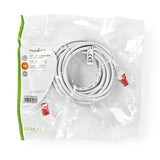 Cat 6 kábel | RJ45 (8P8C) Dugasz | RJ45 (8P8C) Dugasz | UTP | 5.00 m | Kerek | PVC | Fehér | Műanyag Zacskó