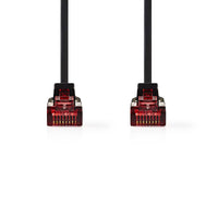 Cat 6 kábel | RJ45 (8P8C) Dugasz | RJ45 (8P8C) Dugasz | UTP | 2.00 m | Lapos | PVC | Fekete | Műanyag Zacskó
