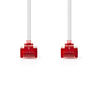 Cat 6 kábel | RJ45 Dugasz | RJ45 Dugasz | U/UTP | 1.00 m | Snagless | Lapos | PVC | Fehér | Műanyag Zacskó